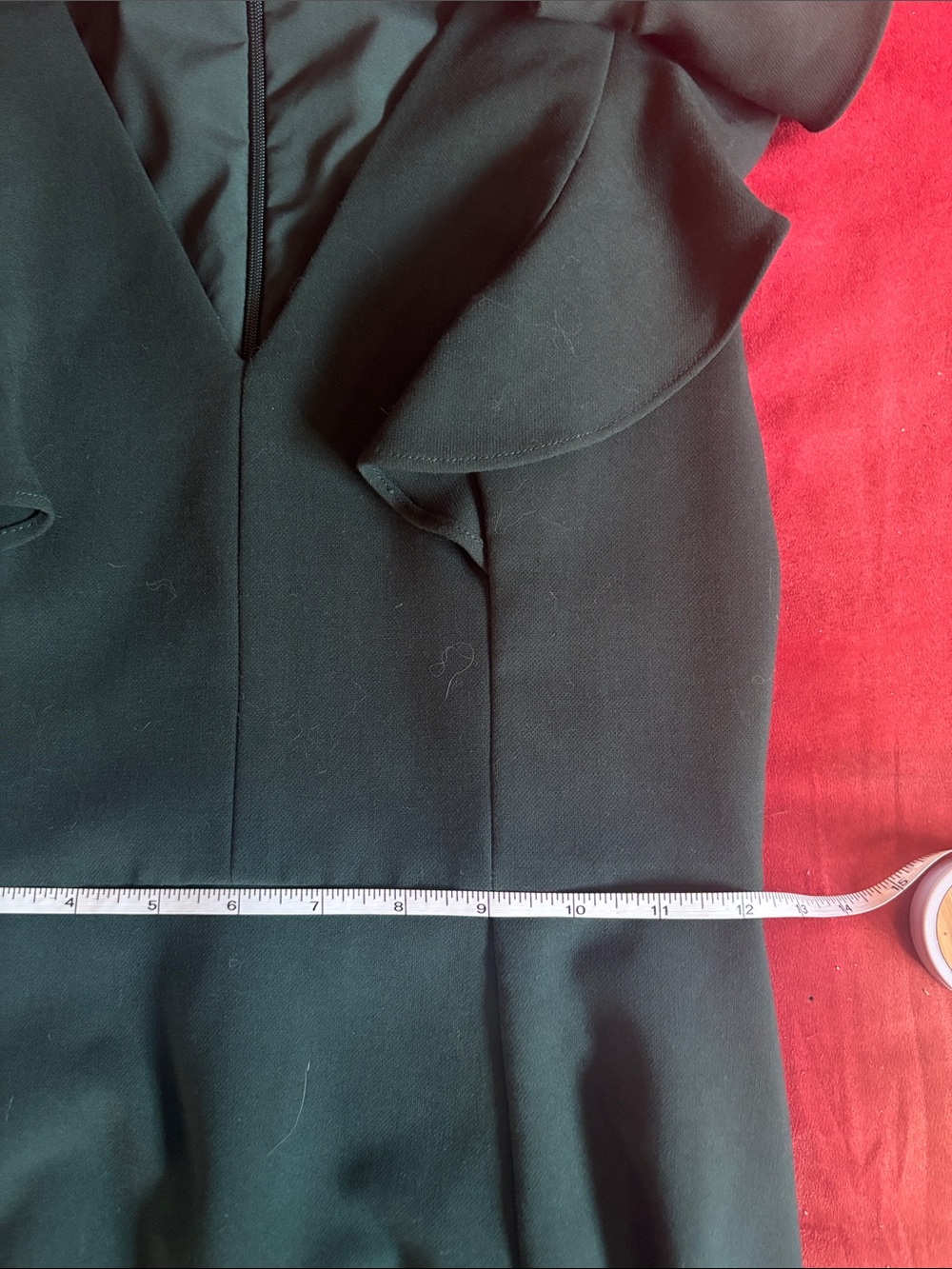 French connection whisper Ruffle Sleeve Dress in Bayou Green - Picture 3 of 5